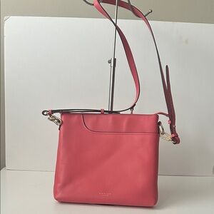 RADLEY LONDON Pink Leather Crossbody Bag Quiet Luxury Boho Coastal Grandma